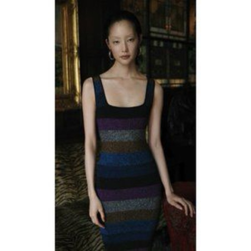 Ronny Kobo Farina Metallic Dress